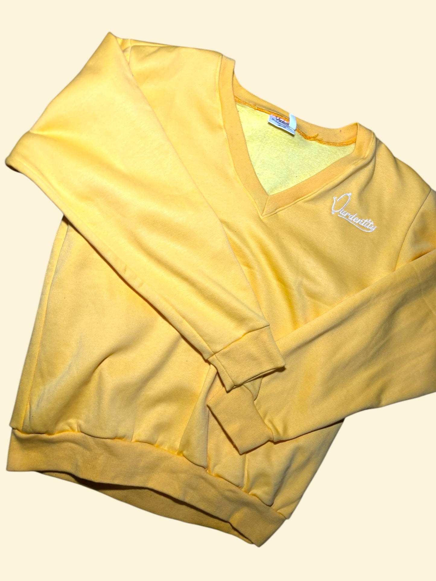 Yellow V Neck Jumper