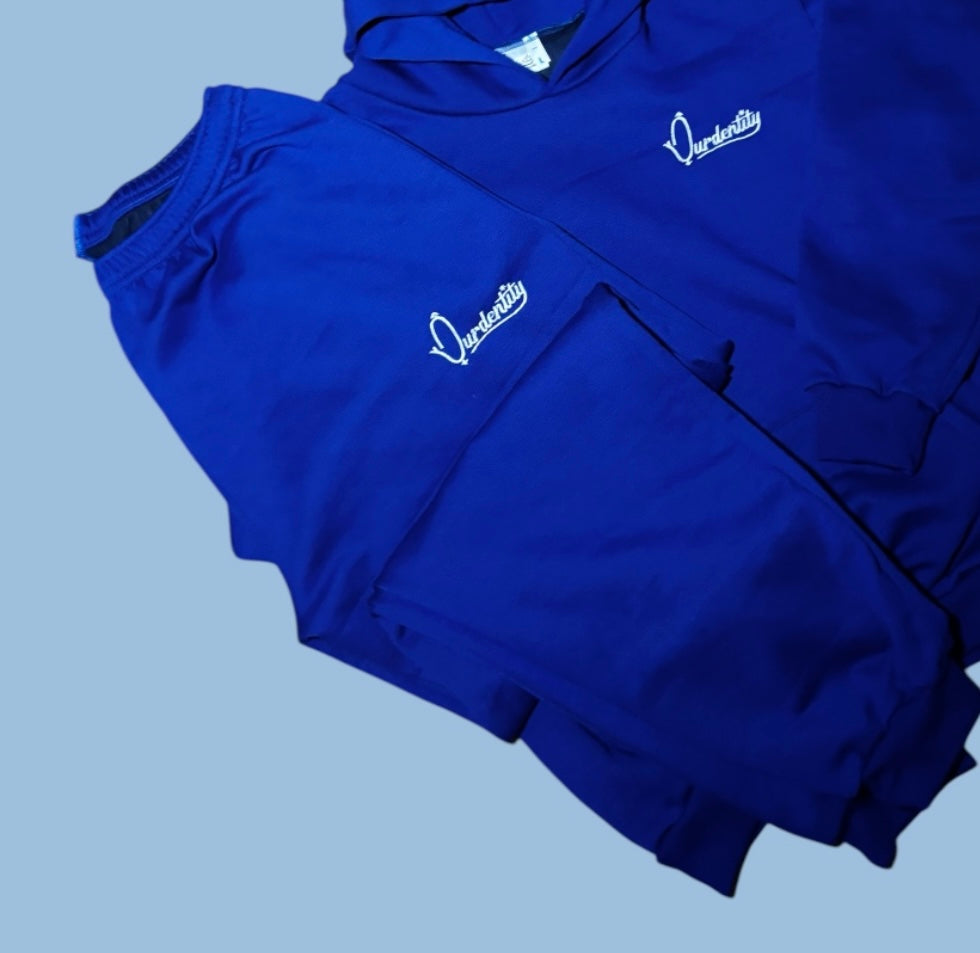 Royal Blue Cuffed Tracksuit Bottoms