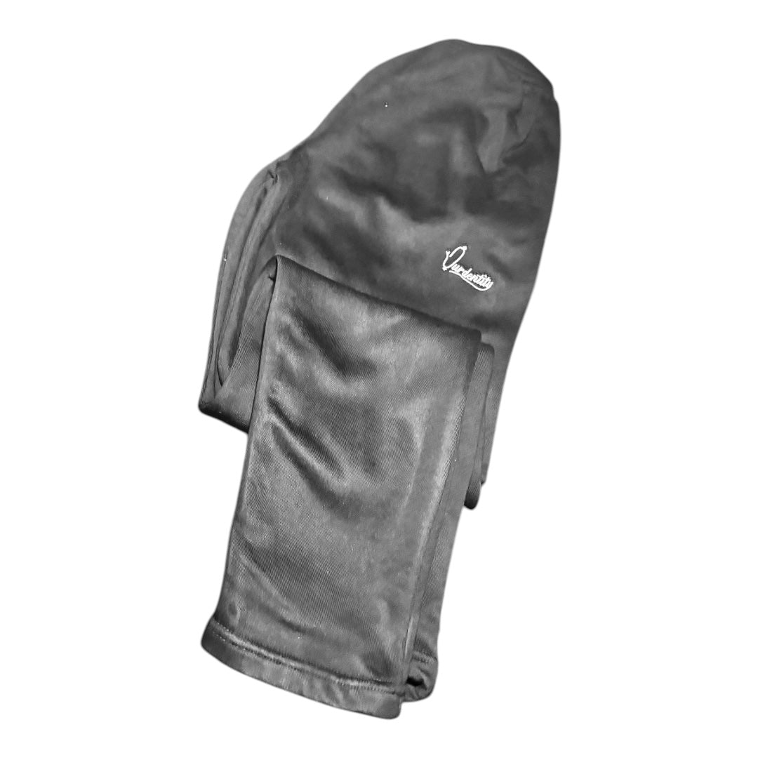 Black Open Ankle Tracksuit Bottoms