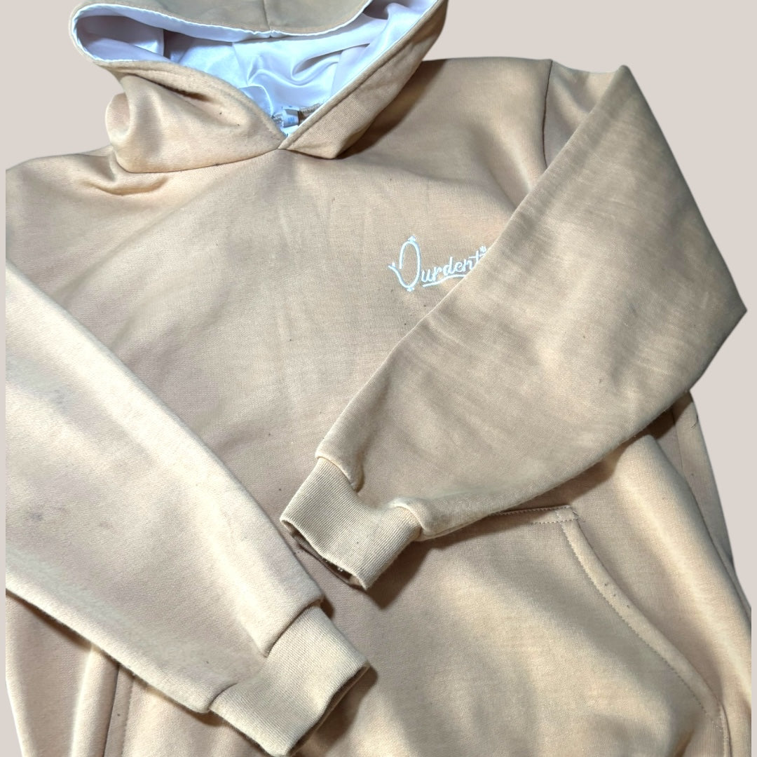 Satin Lined Caramel Overhead Hoodie
