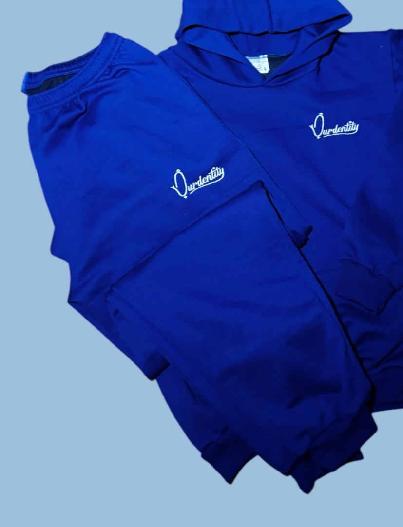 Royal Blue Cuffed Tracksuit Bottoms