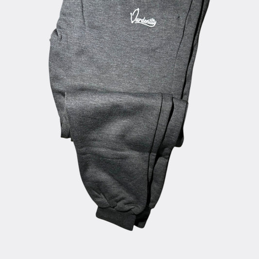 Raven Grey Cuffed Tracksuit Bottoms