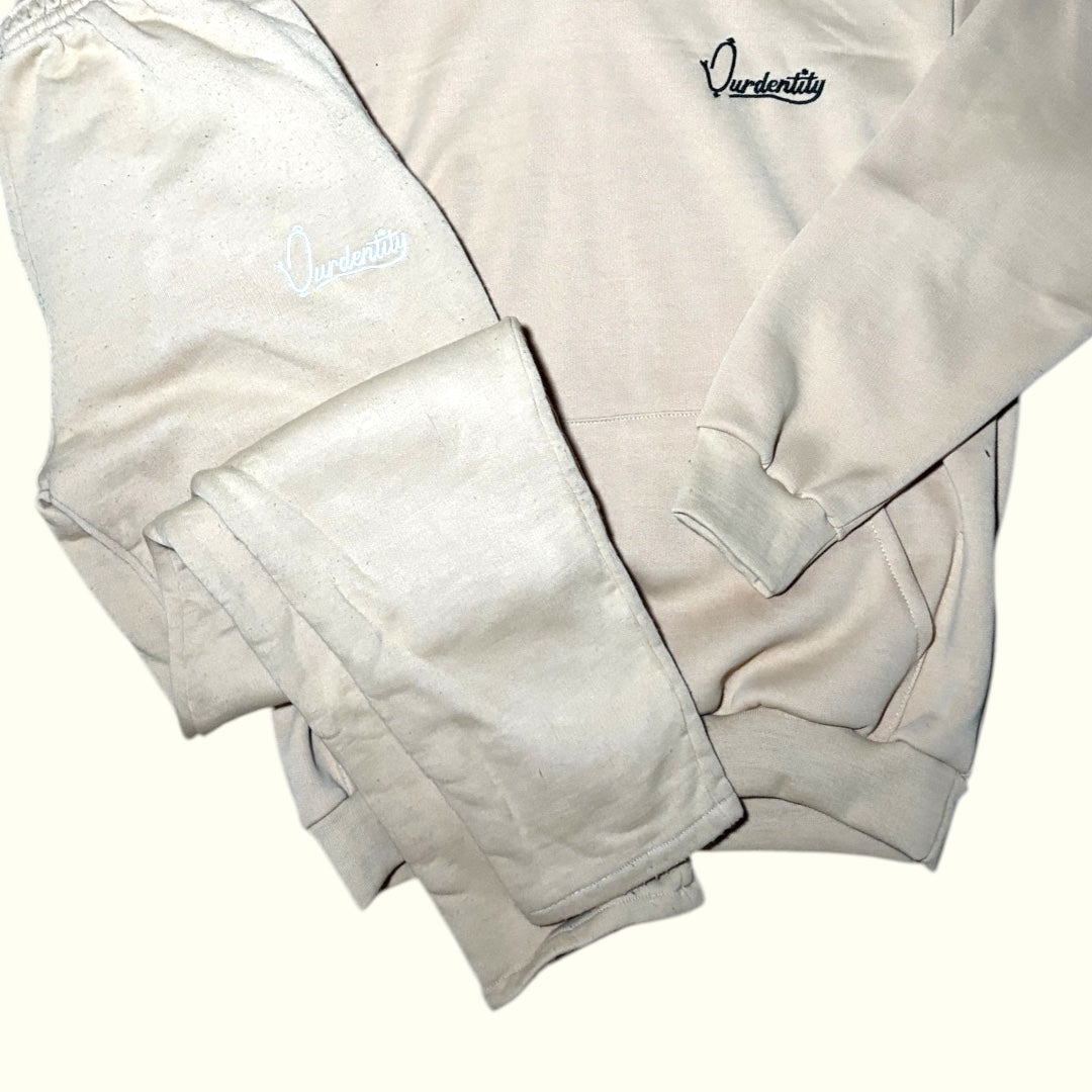 Caramel Overhead Tracksuit with Open Ankle Bottoms