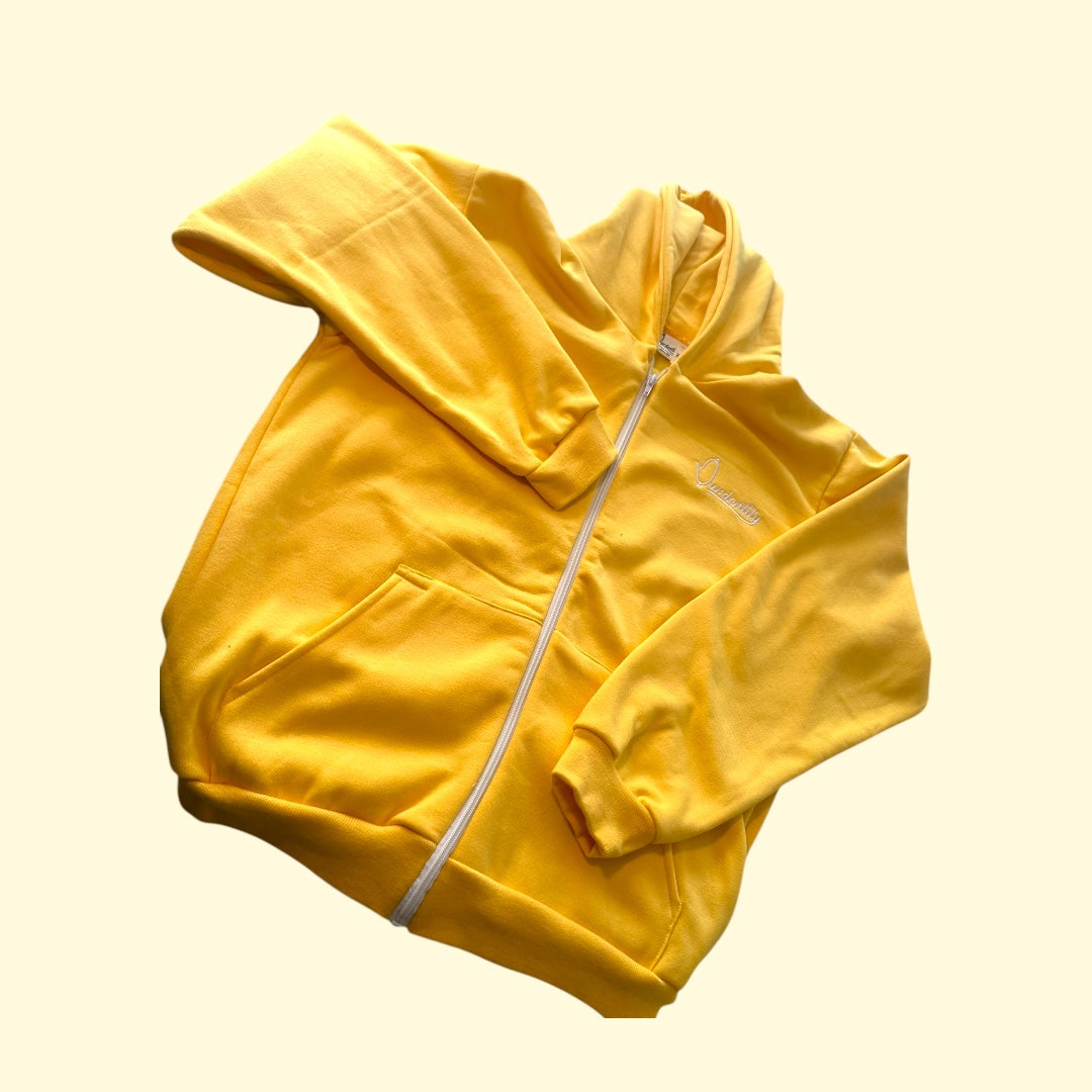 Yellow Full Zip Hoodie
