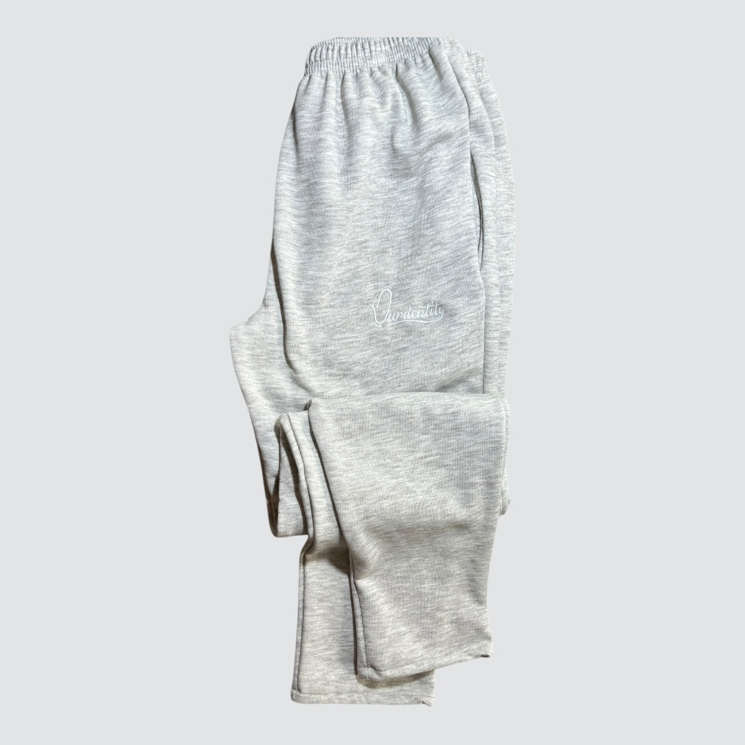 Smoke Grey Open Ankle Tracksuit Bottoms