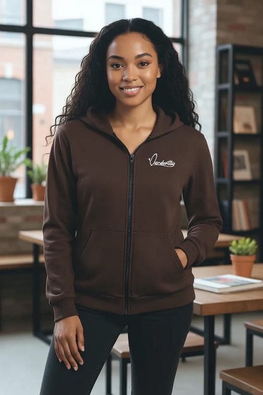 Brown Zip Hoodie