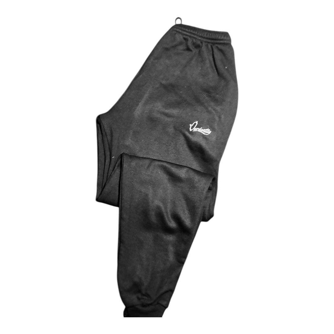 Black Cuffed Tracksuit Bottoms