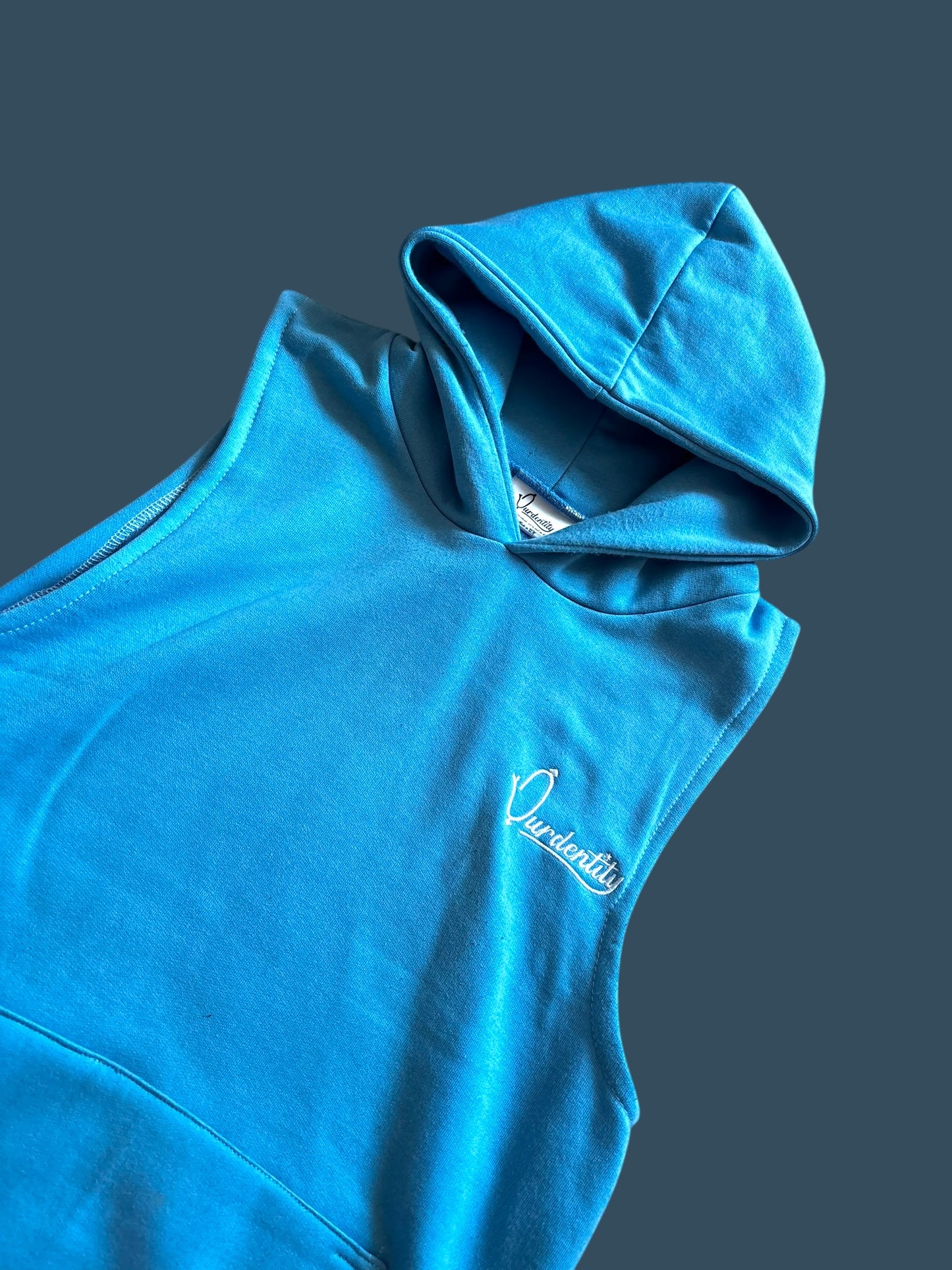 Sky Blue Sleeveless Hoodie