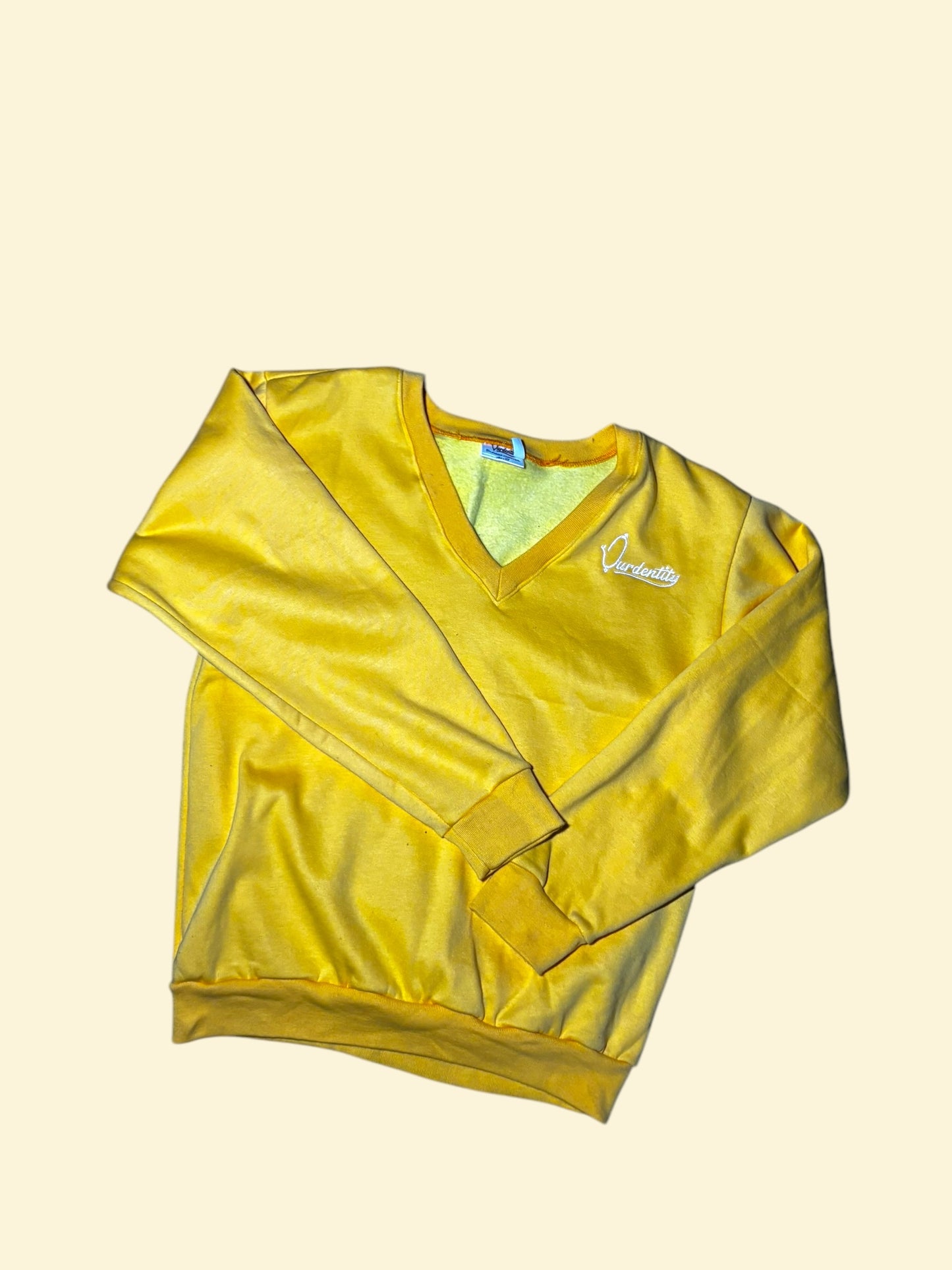 Yellow V Neck Jumper