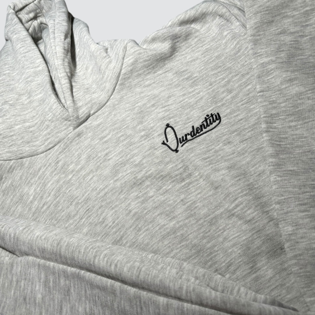 Silver Grey Overhead Cuff Bottom Tracksuit