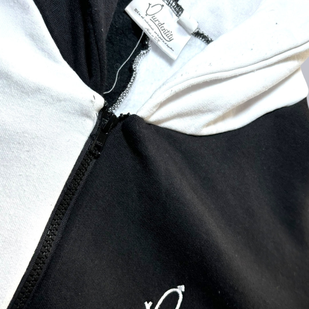 Chequered Full Zip Split Sleeve Cuff Bottom Tracksuit