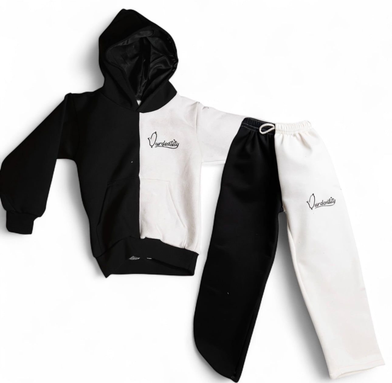 Kids Black and White Tracksuit