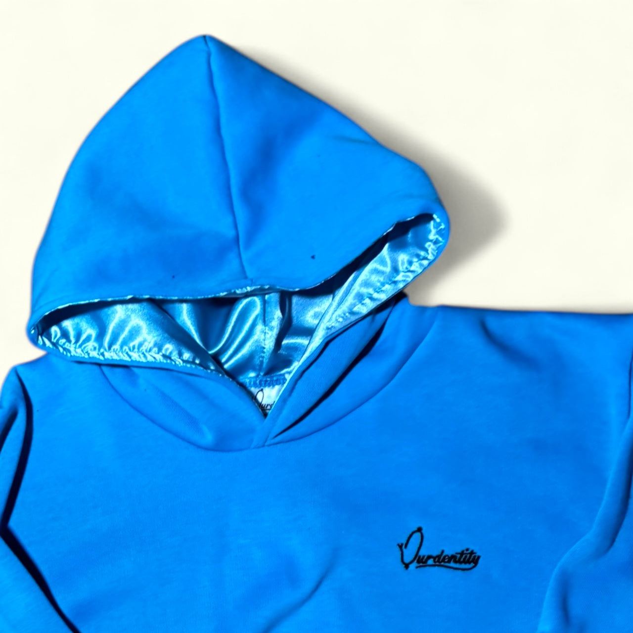 Sky Blue Crop Overhead Hoodie