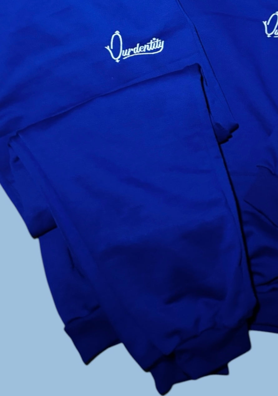 Royal Blue Cuffed Tracksuit Bottoms
