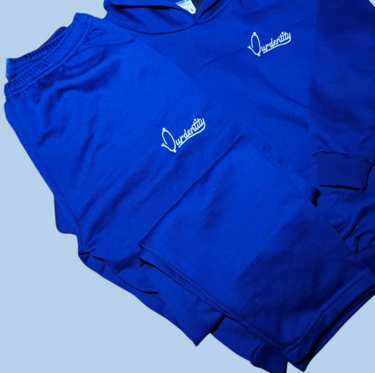 Royal Blue Open Ankle Tracksuit Bottoms