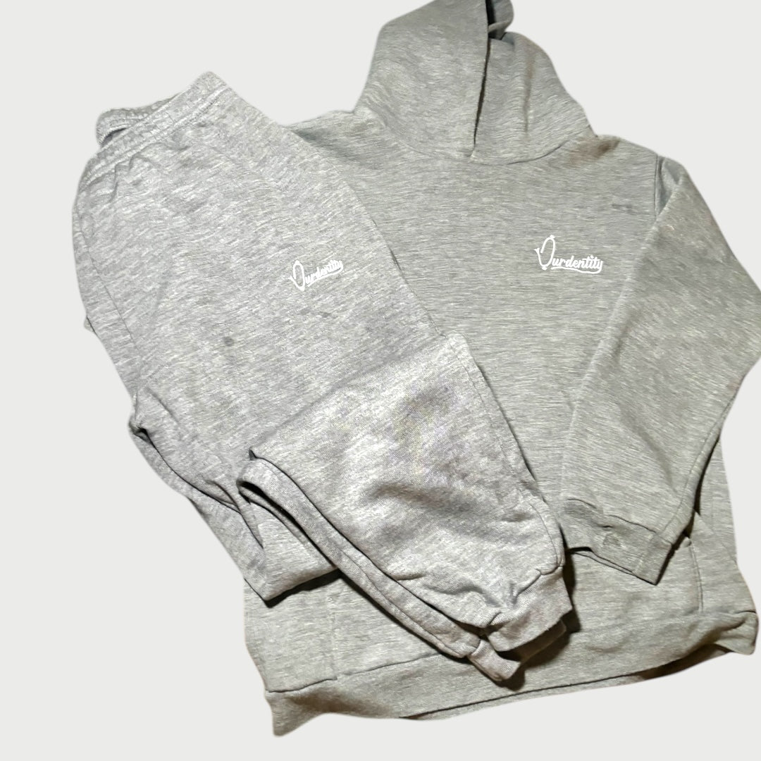 Smoke Grey Overhead Cuff Bottom Tracksuit