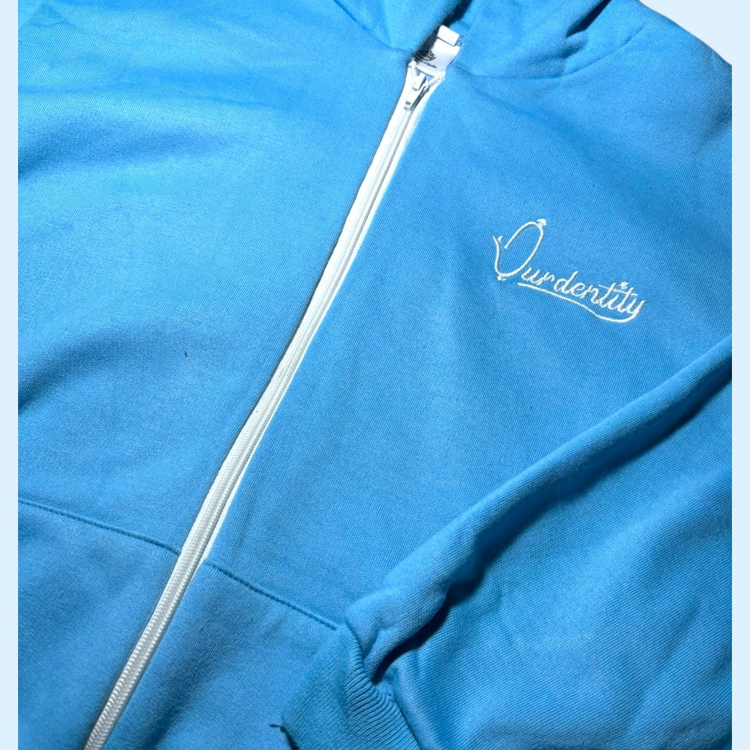 Sky Blue Full Zip Hoodie
