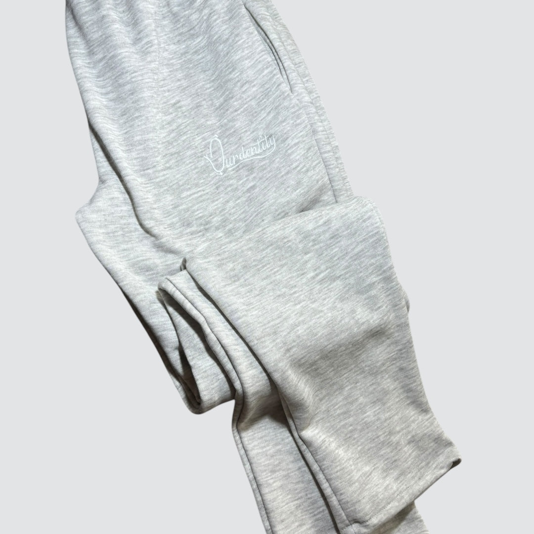 Smoke Grey Open Ankle Tracksuit Bottoms