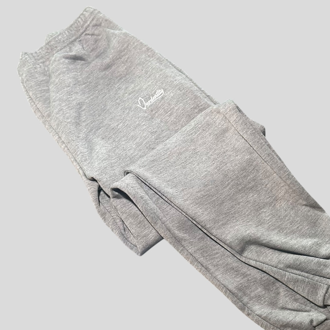 Smoke Grey Cuffed Tracksuit Bottoms