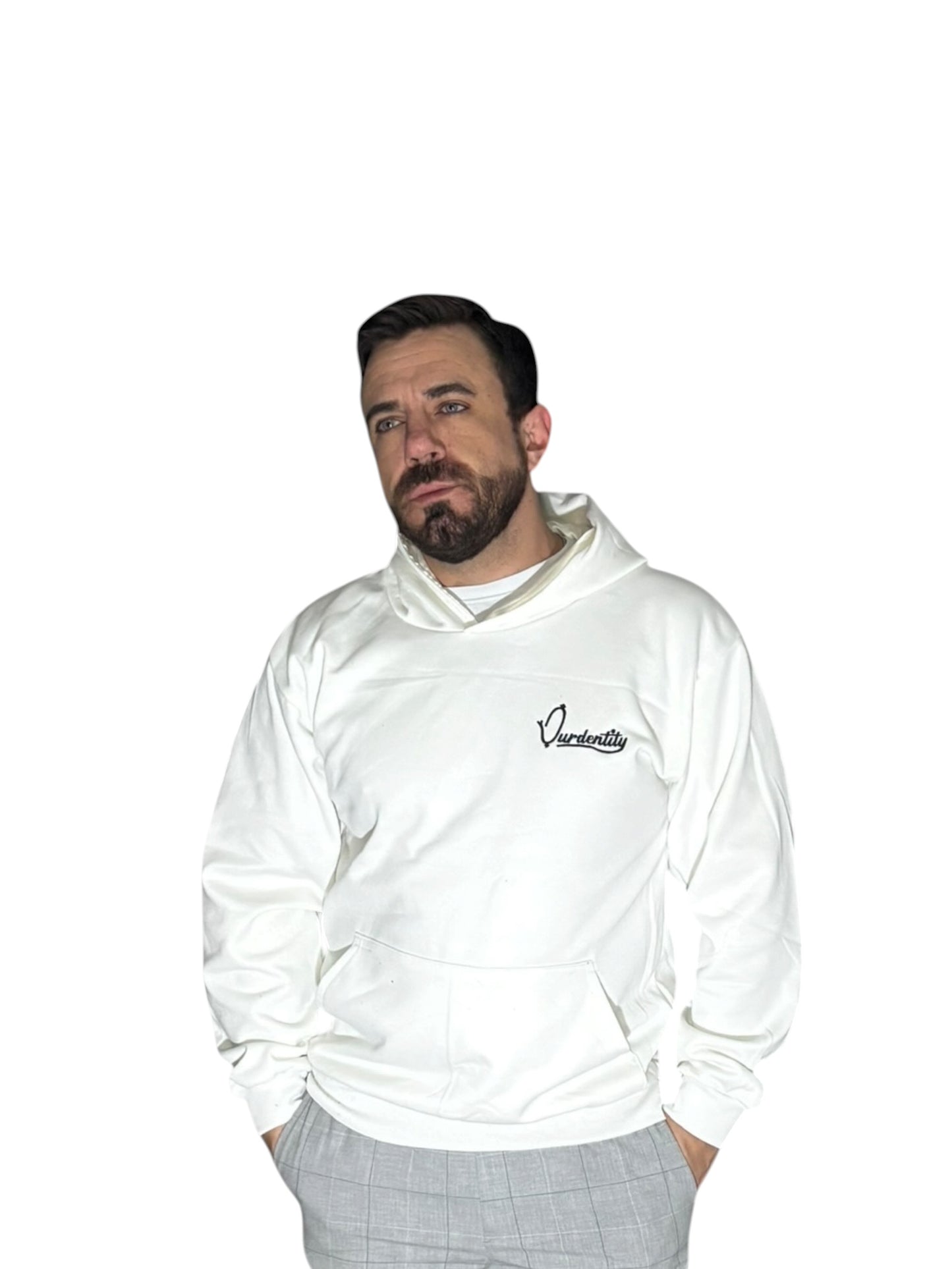 Luxe White Tracksuit with Satin Lined Hood
