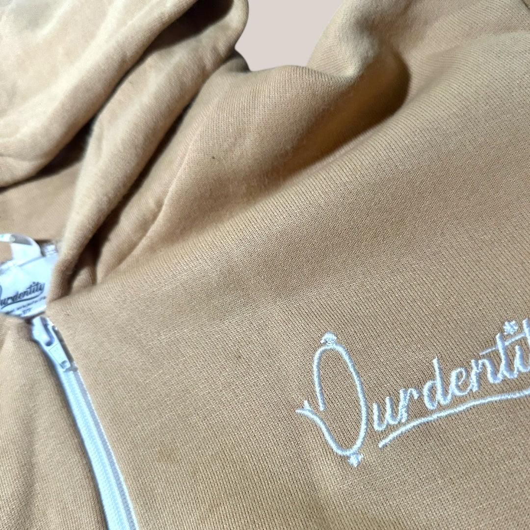 Mushroom Full Zip Cuff Bottom Tracksuit