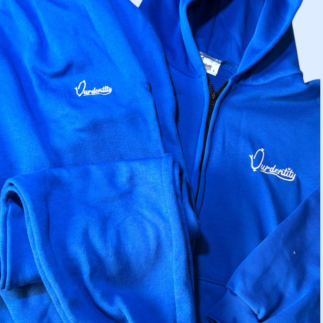 Royal Blue Full Zip Cuffed Bottom Tracksuit