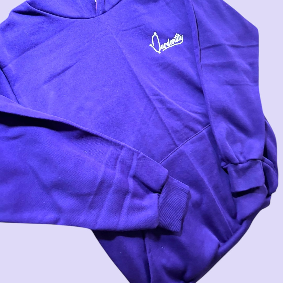 Satin Lined Purple Overhead Hoodie