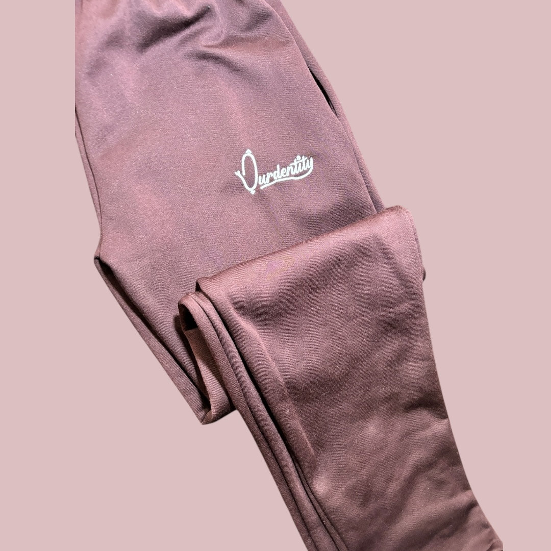 Brown Open Ankle Tracksuit Bottoms