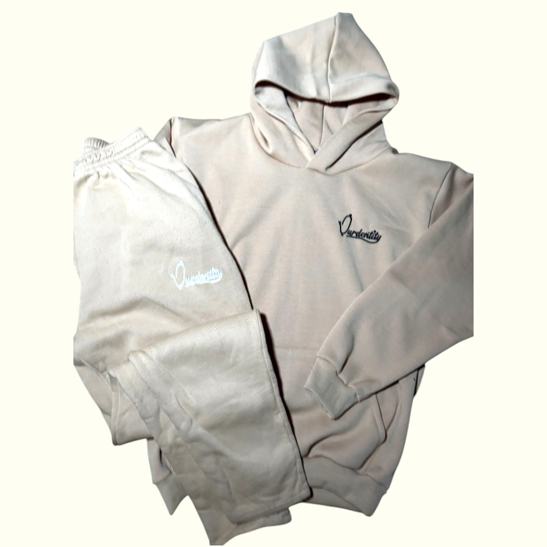 Caramel Overhead Tracksuit with Open Ankle Bottoms