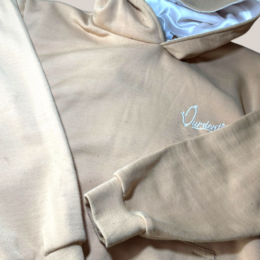 Satin Lined Caramel Overhead Hoodie