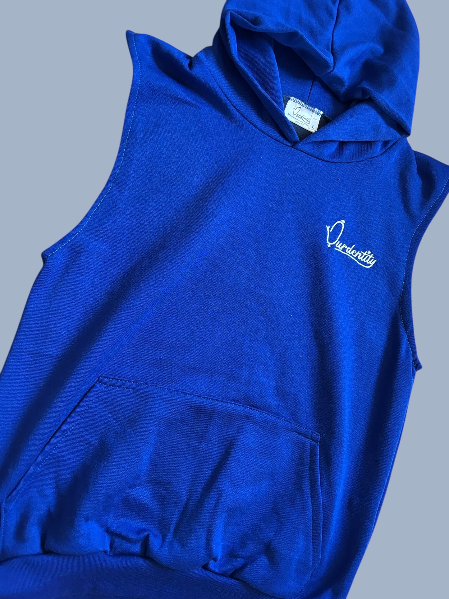 Royal Blue Sleeveless Hoodie