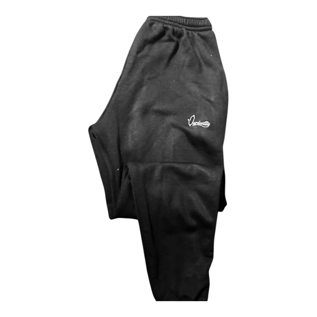 Black Cuffed Tracksuit Bottoms
