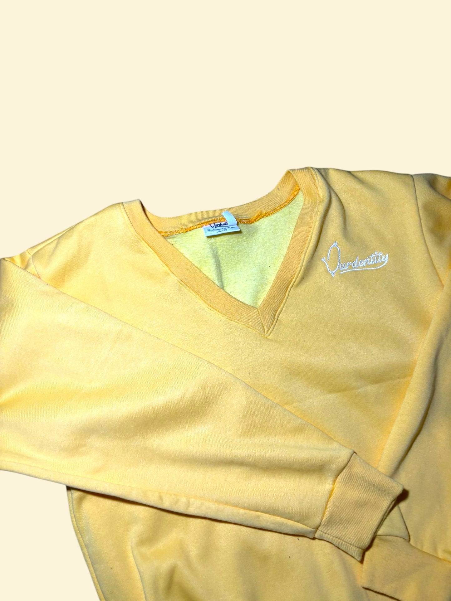 Yellow V Neck Jumper
