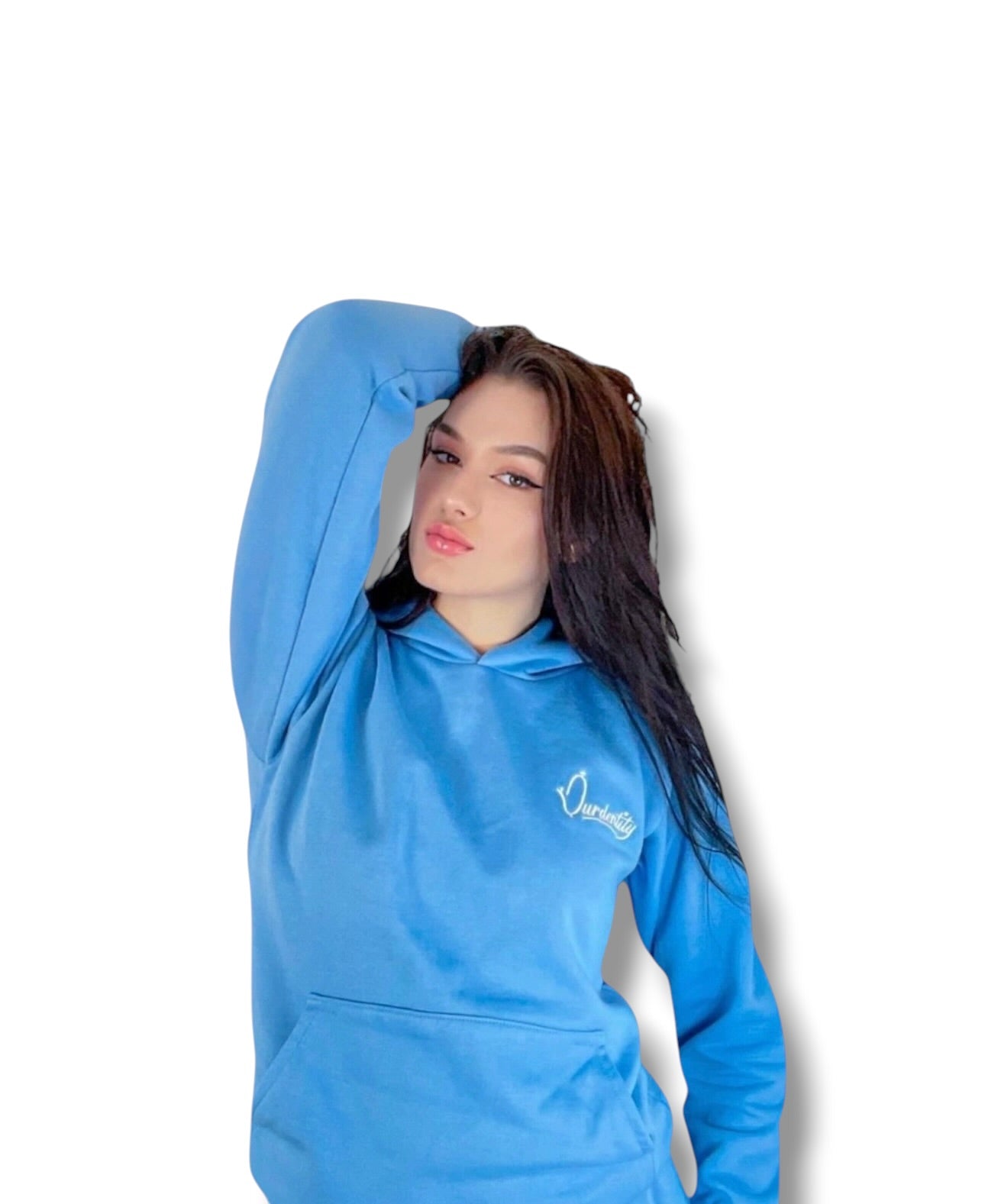 Luxe Sky Blue Tracksuit with Satin Lined Hood