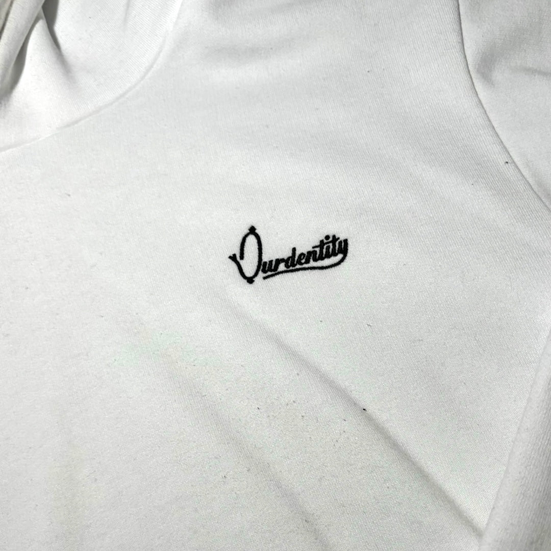 White and Black Overhead Hoodie