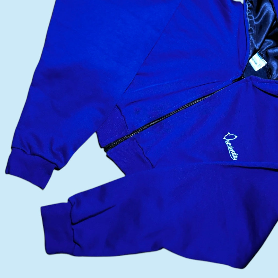 Royal Blue Crop Zip Hoodie
