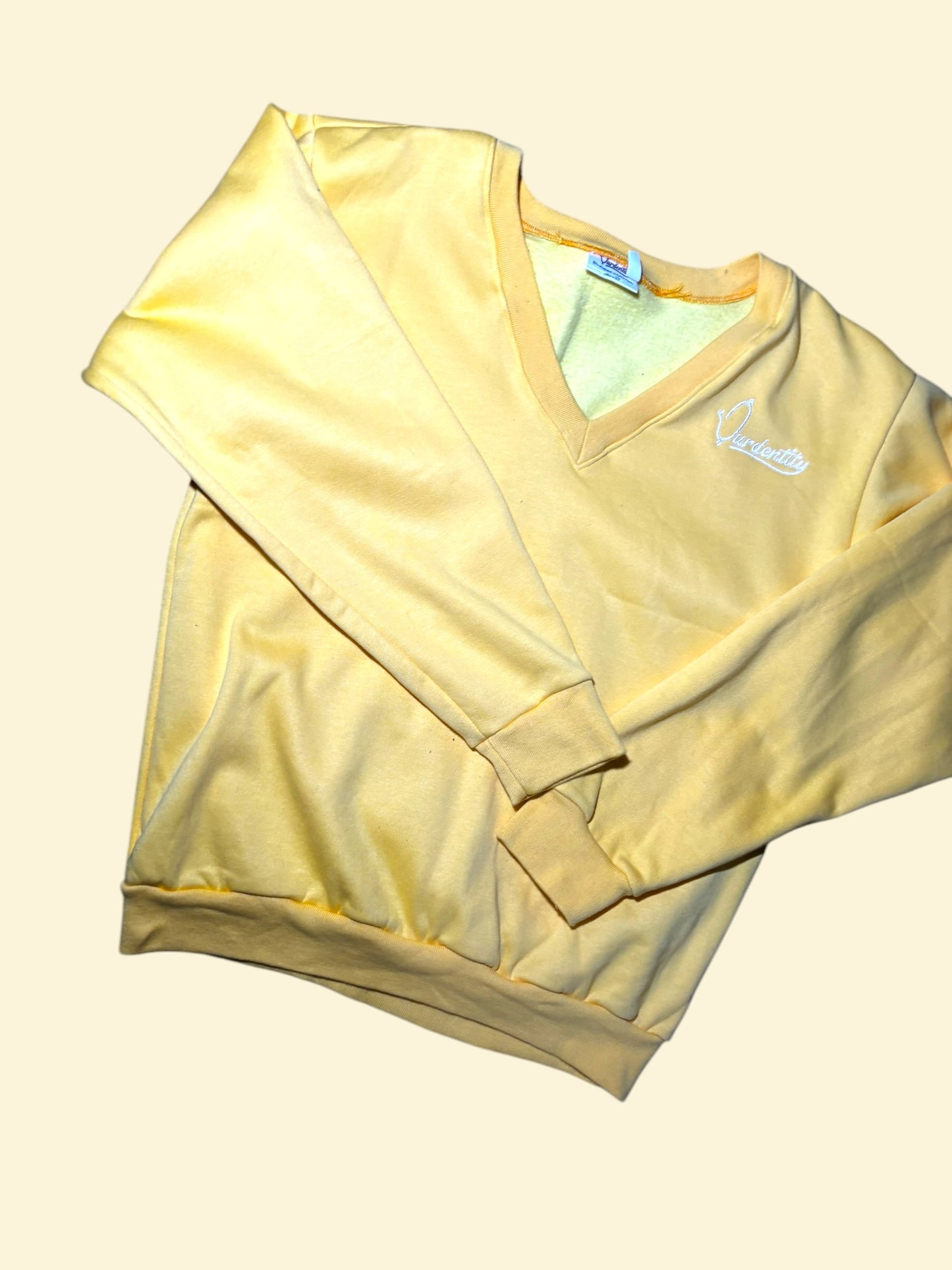 Yellow V Neck Jumper