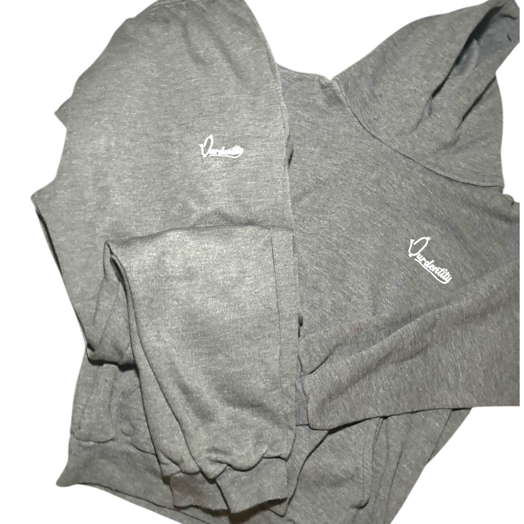 Raven Grey Overhead Cuff Bottom Tracksuit