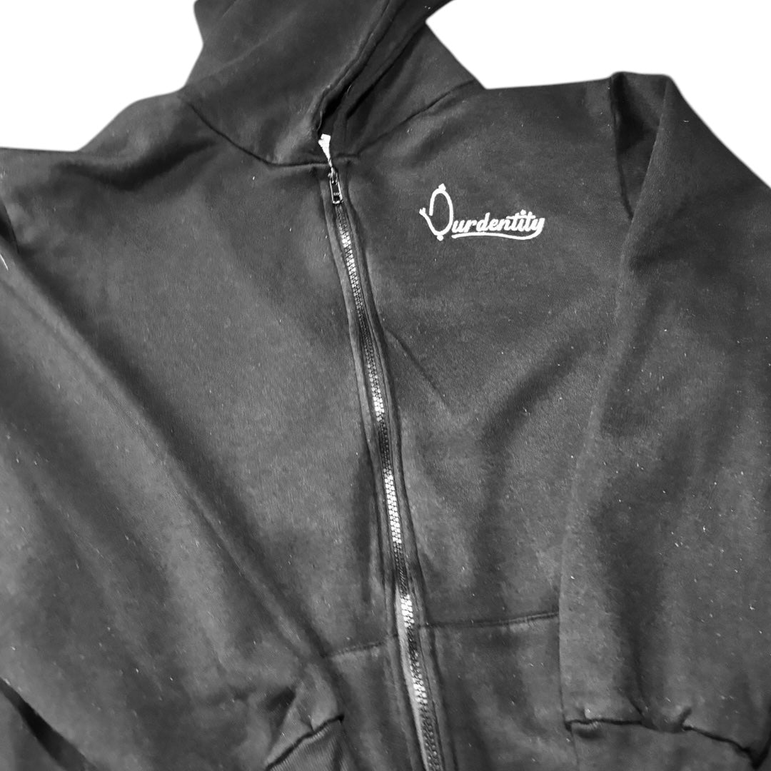 Black full zip hoodie