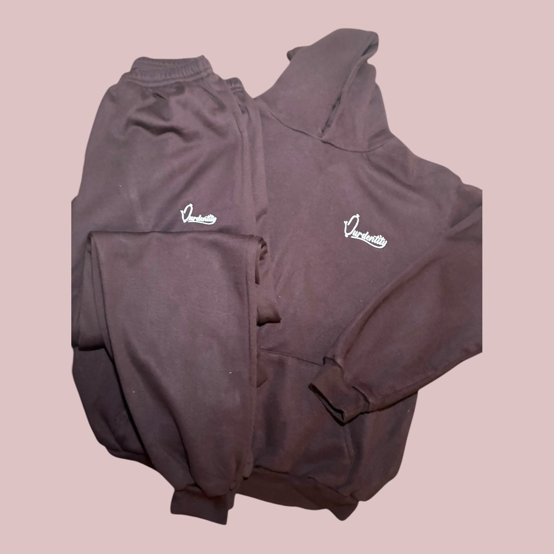 Brown Overhead Cuff Bottom Tracksuit