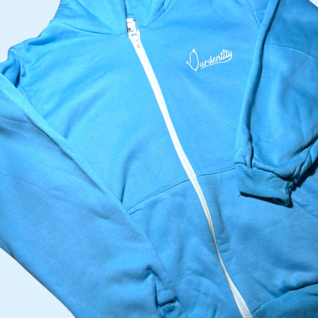 Sky Blue Full Zip Hoodie