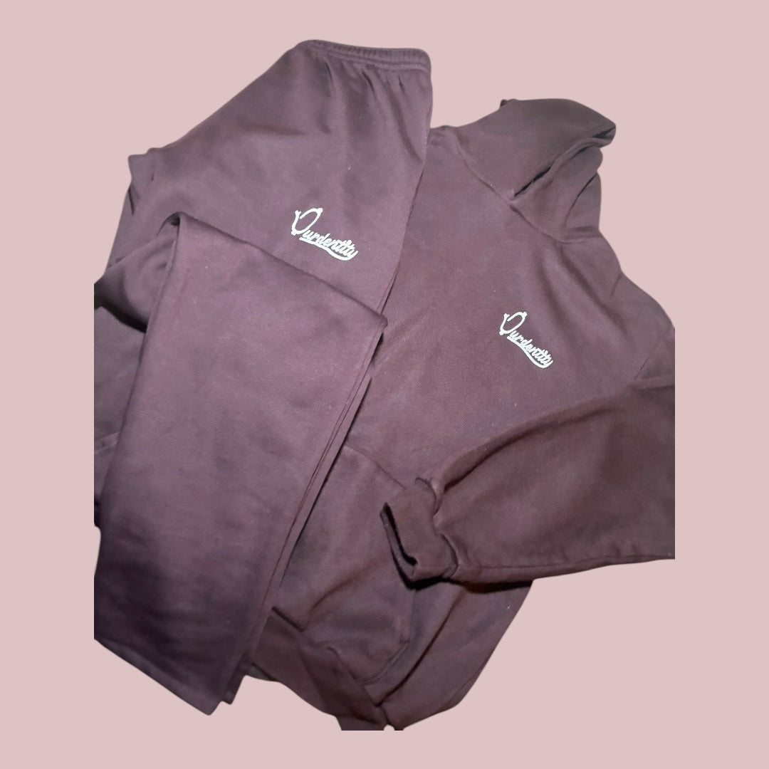 Brown Overhead Cuff Bottom Tracksuit