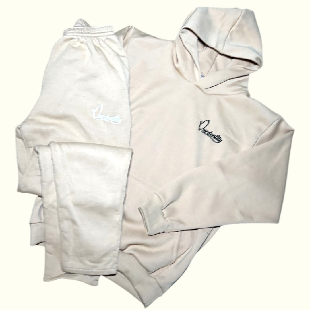 Caramel Overhead Tracksuit with Open Ankle Bottoms