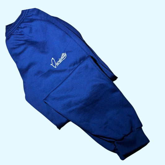 Navy Blue Cuffed Tracksuit Bottoms