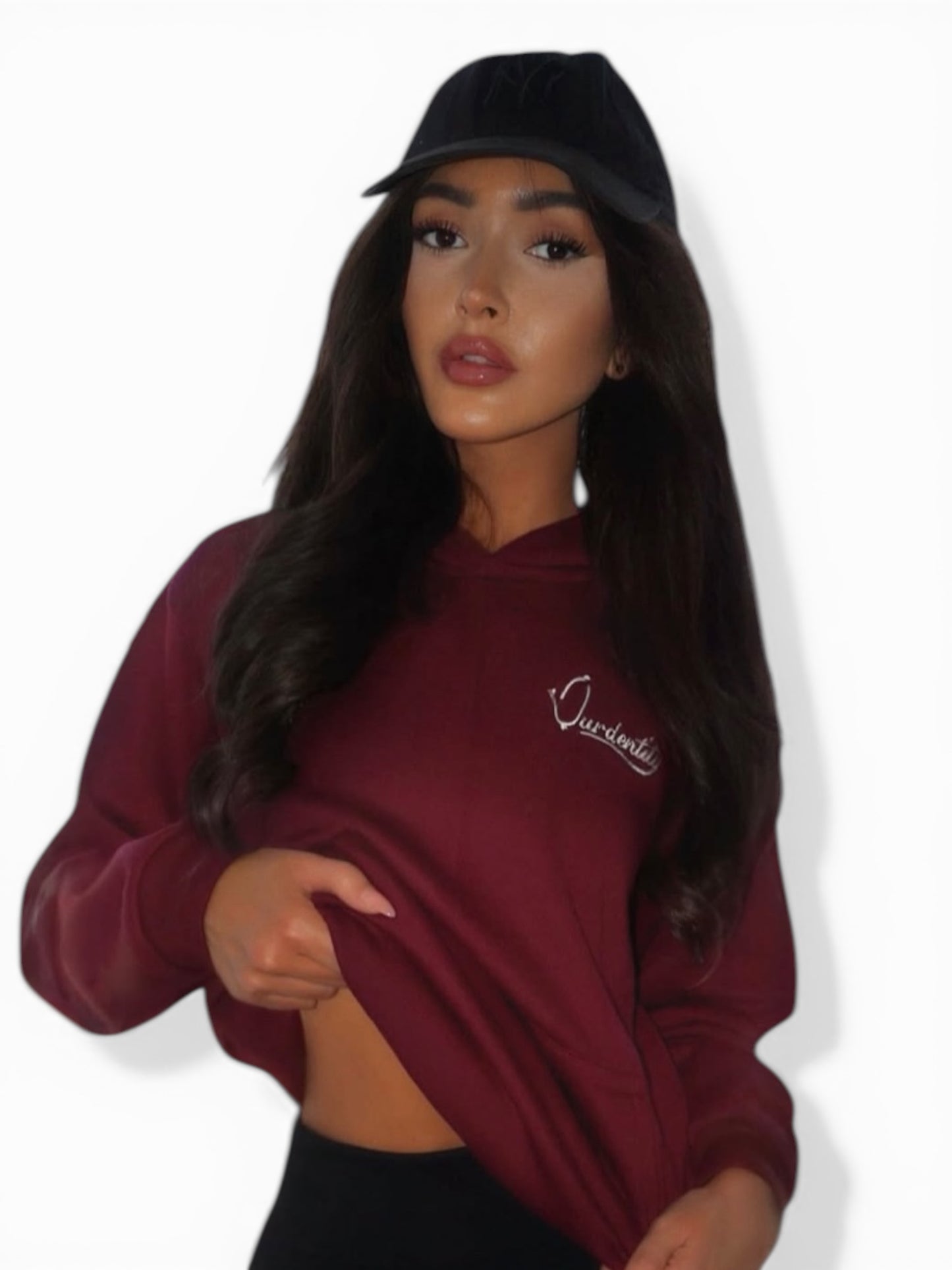 Satin Lined Dark Wine Hoodie