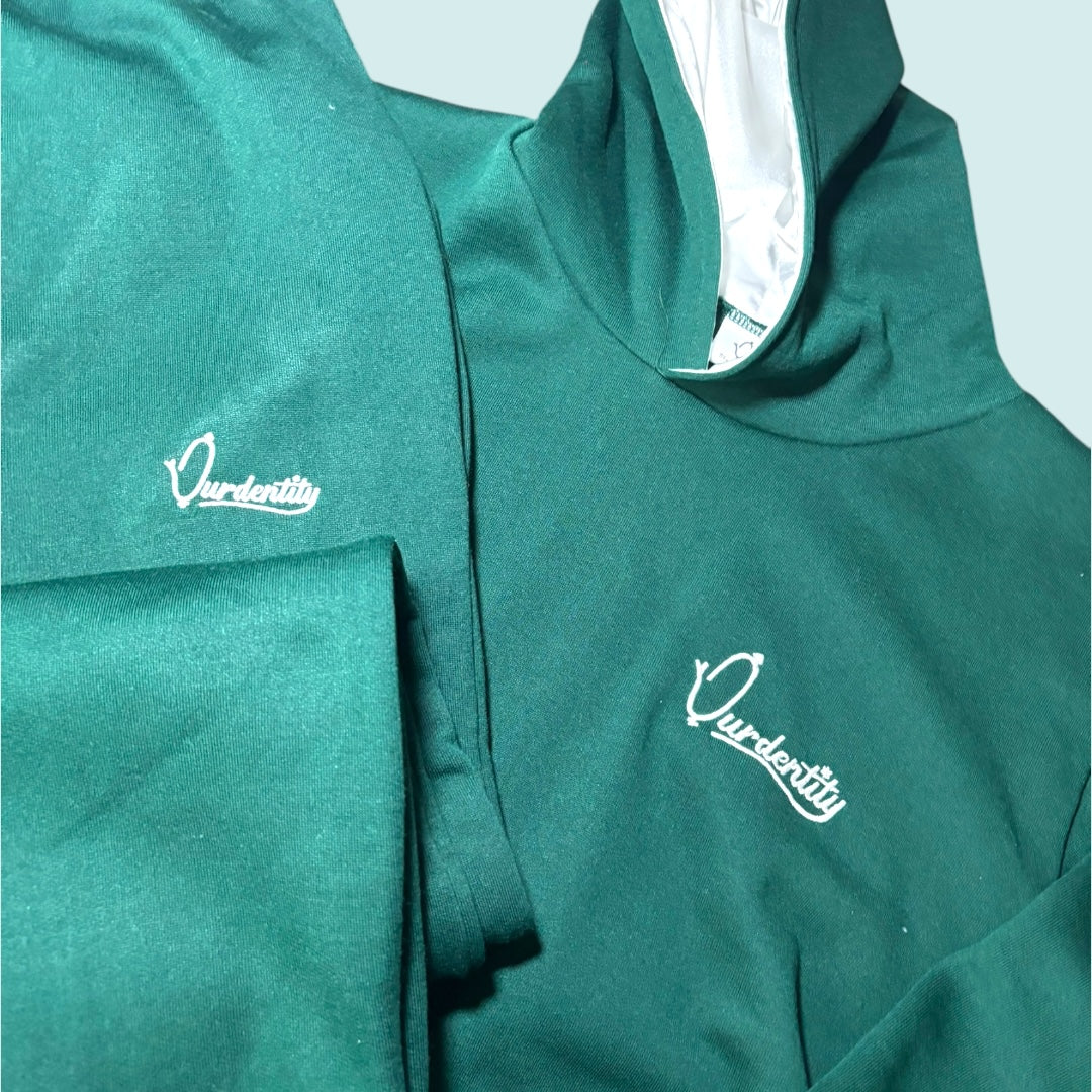 Forest Overhead Tracksuit with Satin Lined Hood and Cuffed Bottoms