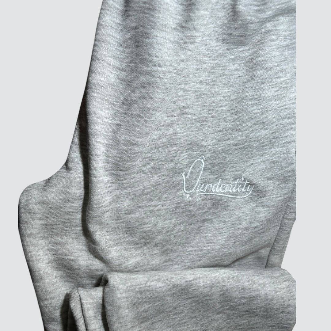 Smoke Grey Open Ankle Tracksuit Bottoms