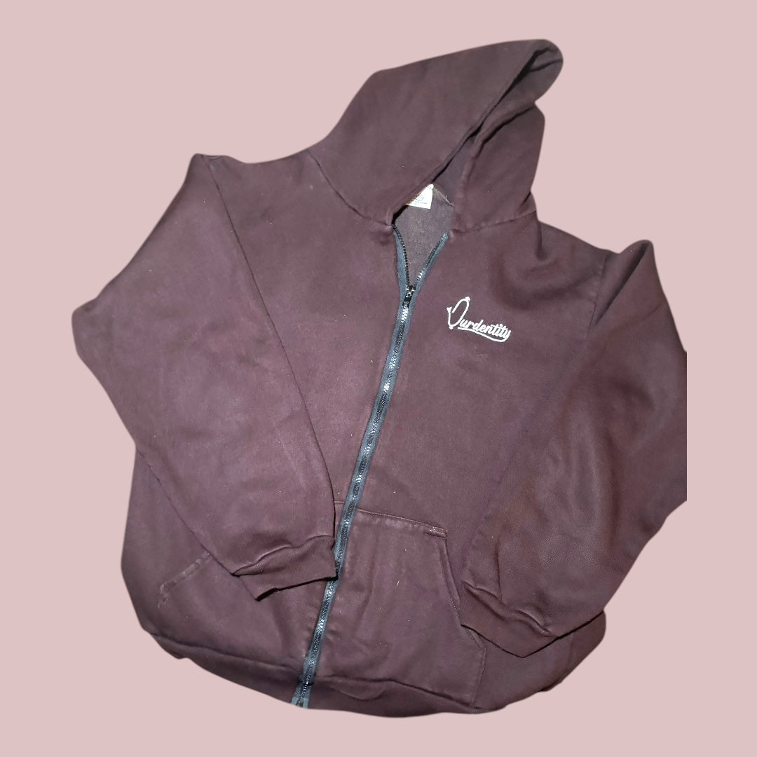 Brown Zip Hoodie
