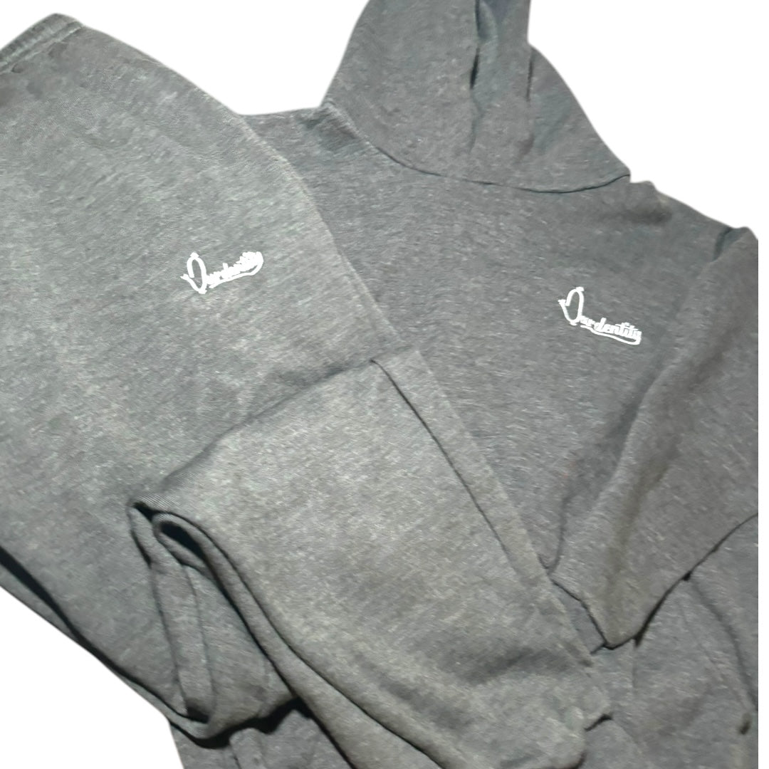 Raven Grey Overhead Cuff Bottom Tracksuit