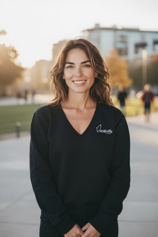 Black V Neck Jumper